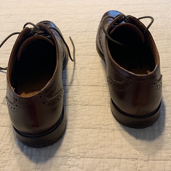 Florsheim Only Macy's Men's 11588 200 Size 10 1/2 D Brown Wingtip Dress Shoes - Picture 4 of 6